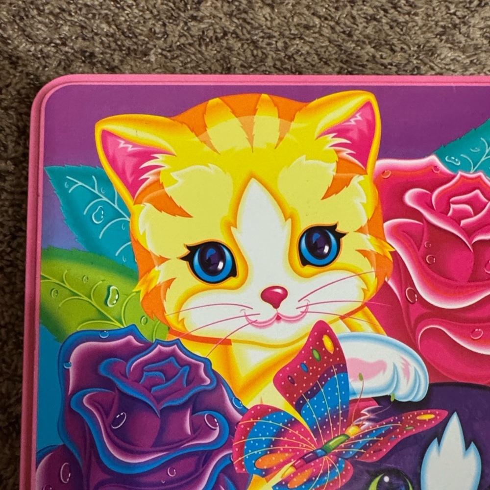 Vintage Lisa Frank kittens and butterflies collectible tin container - Picture 13 of 15